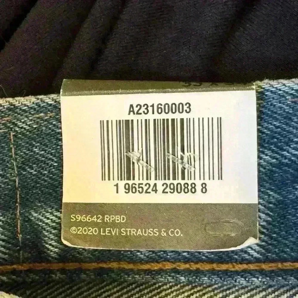Levis Men’s Jeans33X34 Blue Denim Strong Two Tone Baggy Straight Leg NWT Skater - Picture 9 of 12